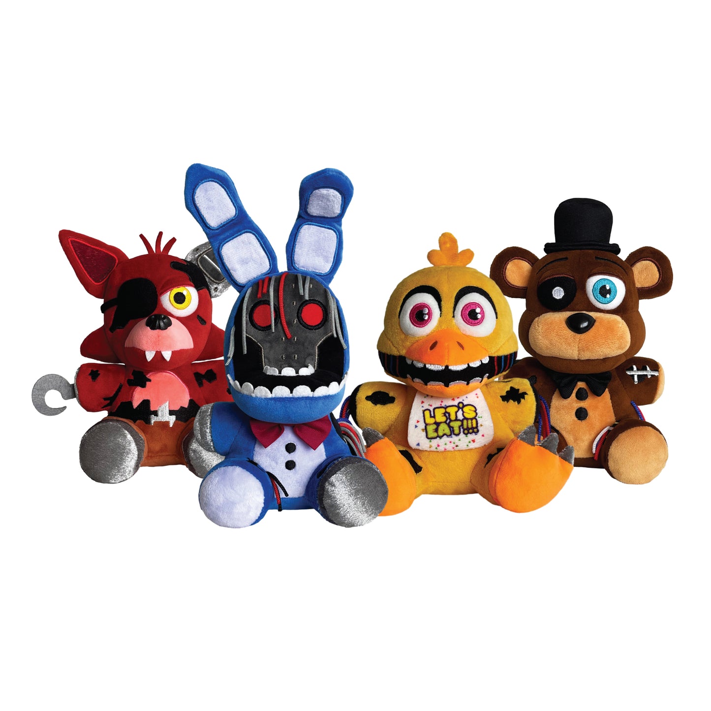 Combo Withered Plush Wave 1 - Foxy, Bonnie, Chica, Freddy - Worldwide Shipping