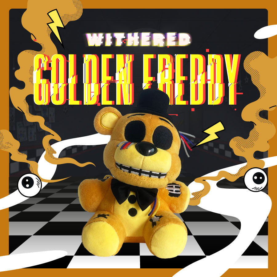 Withered Golden Freddy Plush V2 - Worldwide Shipping 9"